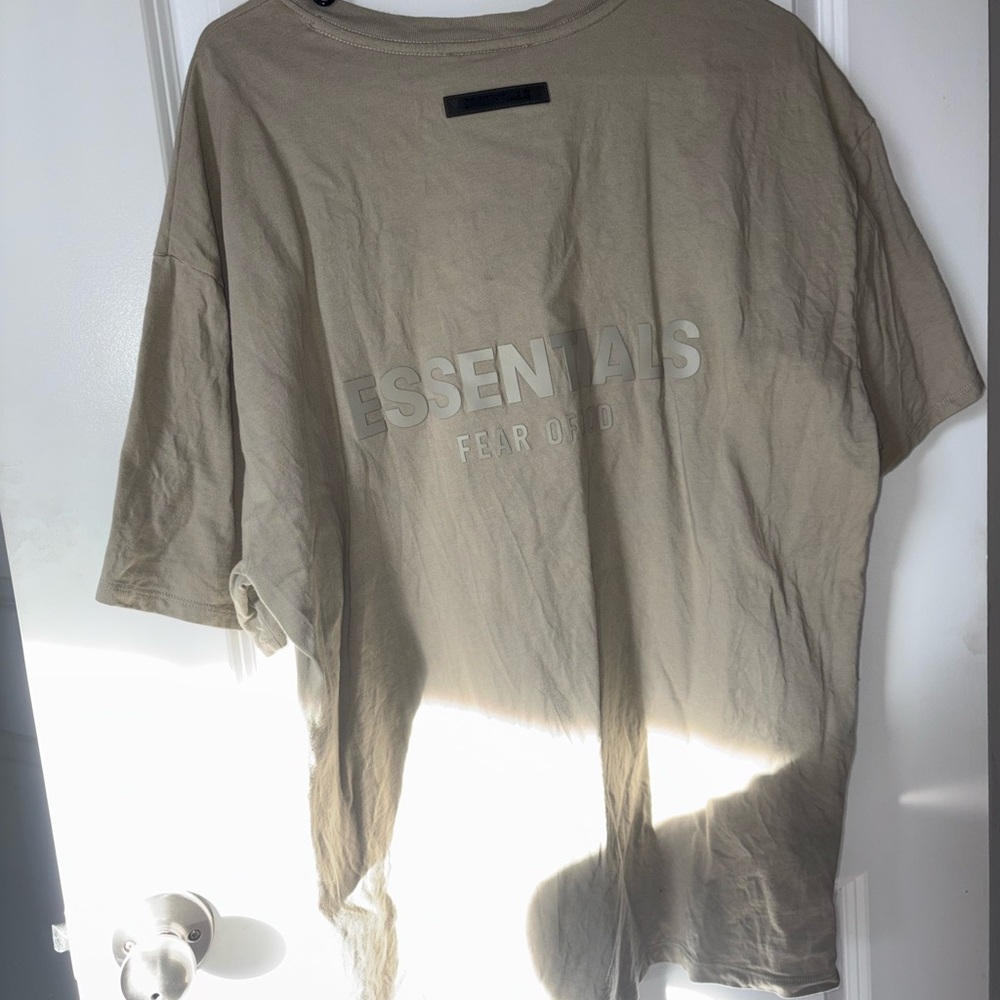 Fear of God Essentials Beige Short Sleeve Tee